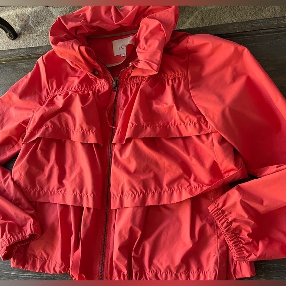 ANN TAYLOR ruffle jacket with high collar. SZ S - Picture 2 of 7